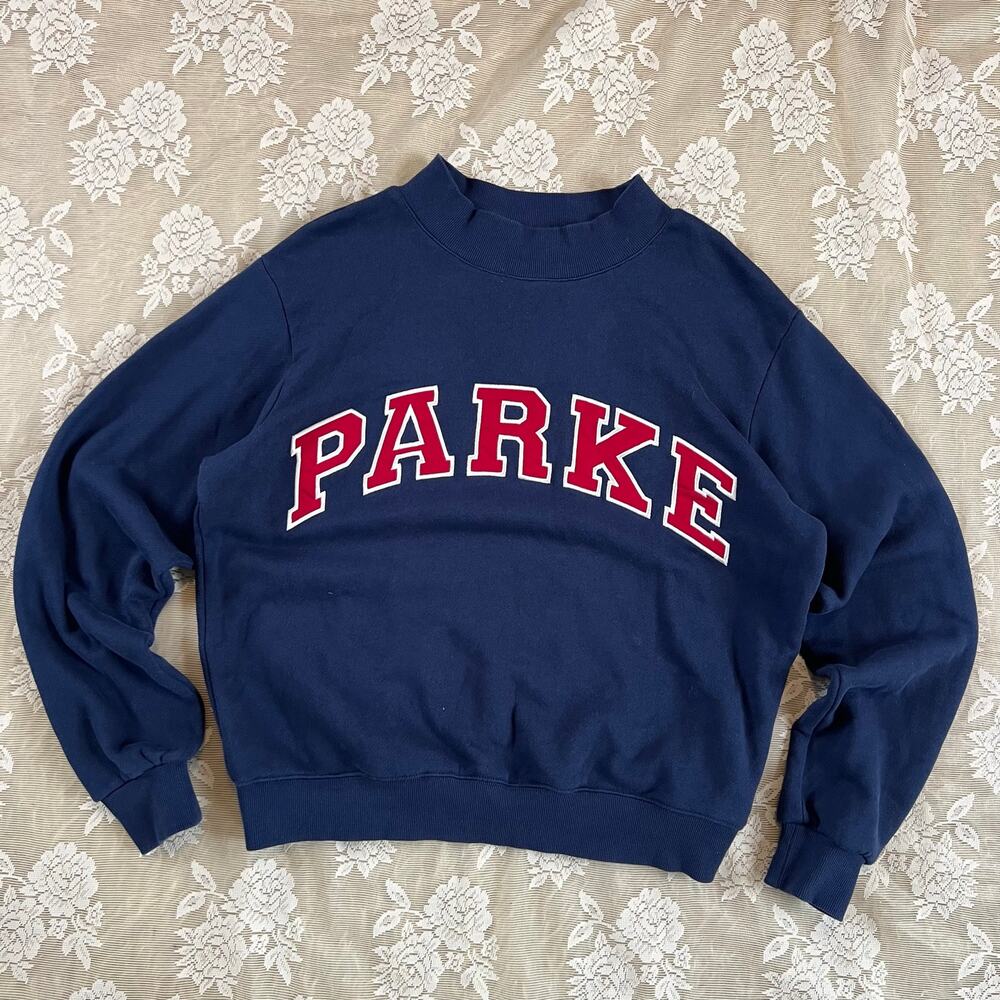 Parke Heritage Varsity Mockneck Navy Red S/M